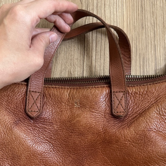Brown Leather madewell mini transport tote - Picture 2 of 8